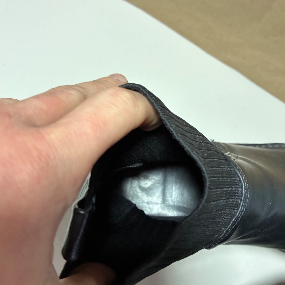 DV Dolce Vita Faux Leather Villa Lug Sole Sock Chelsea Boots‎ Womens 9 Black - Picture 7 of 11